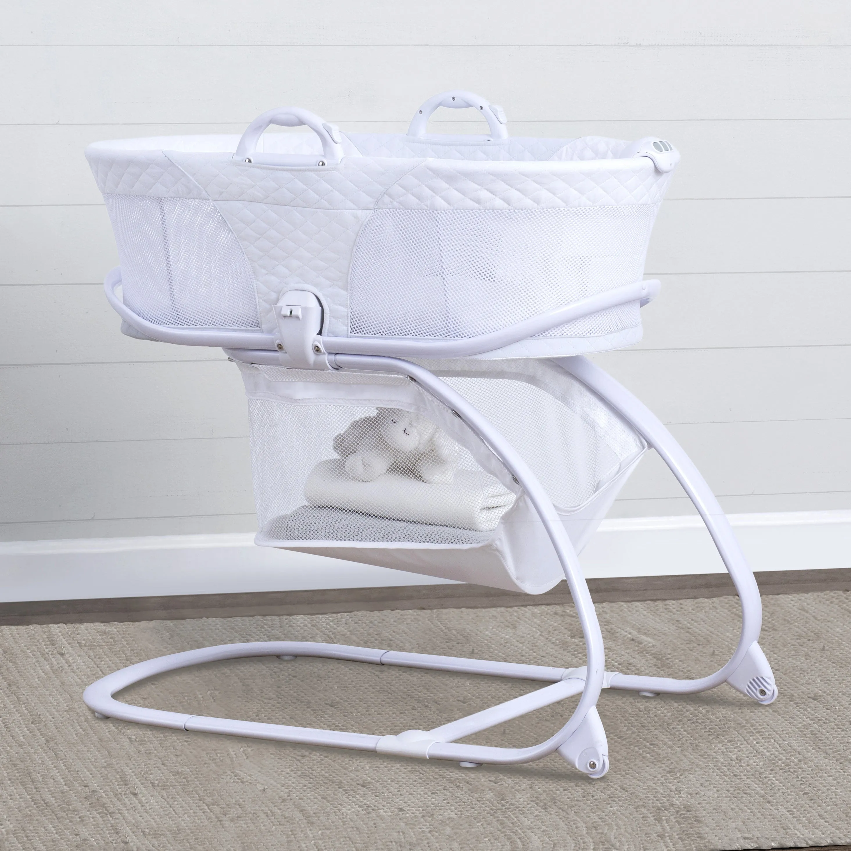 2-in-1 Moses Basket Bedside Bassinet Sleeper