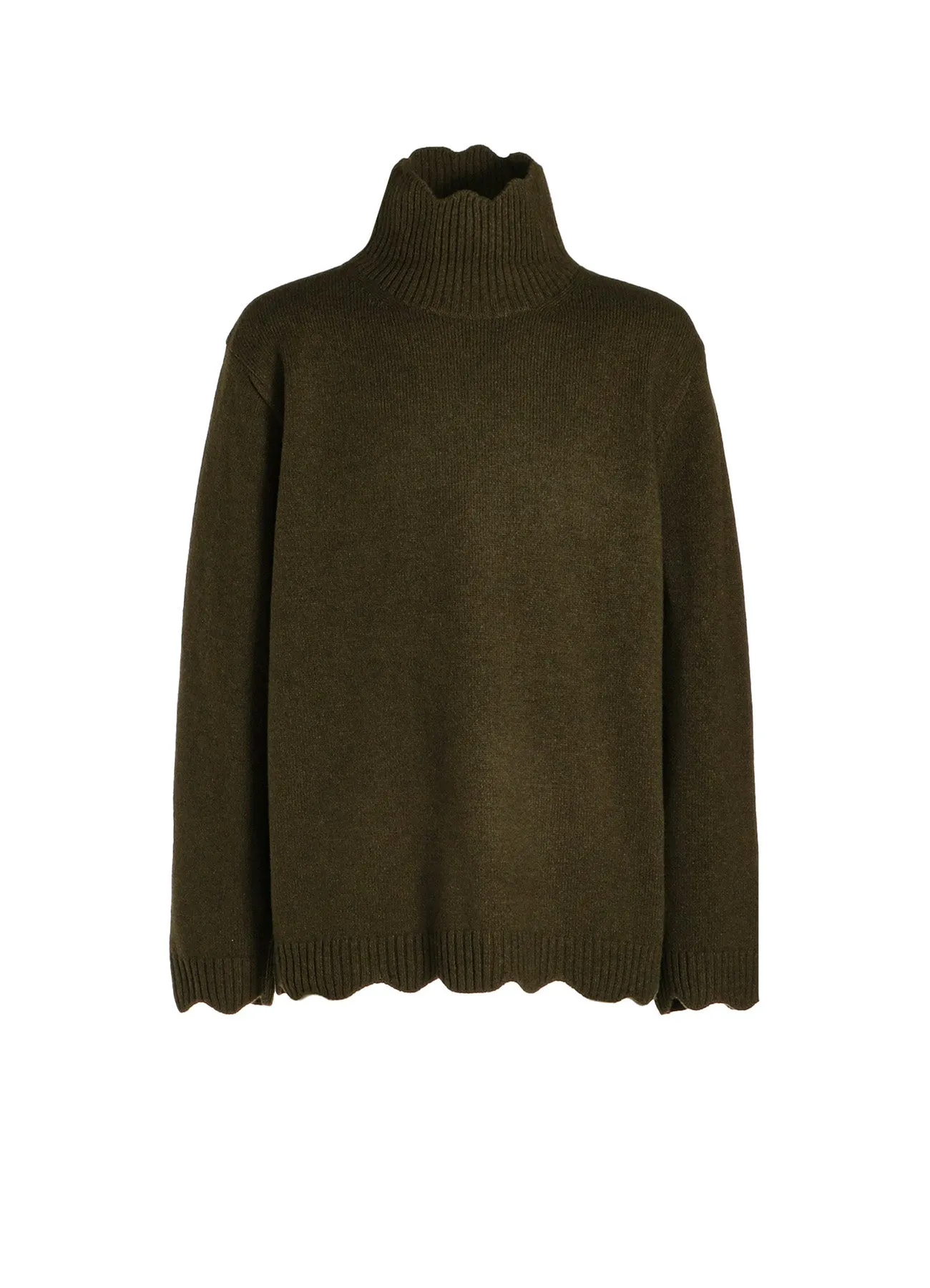 7G RIB TURTLE NECK KNIT