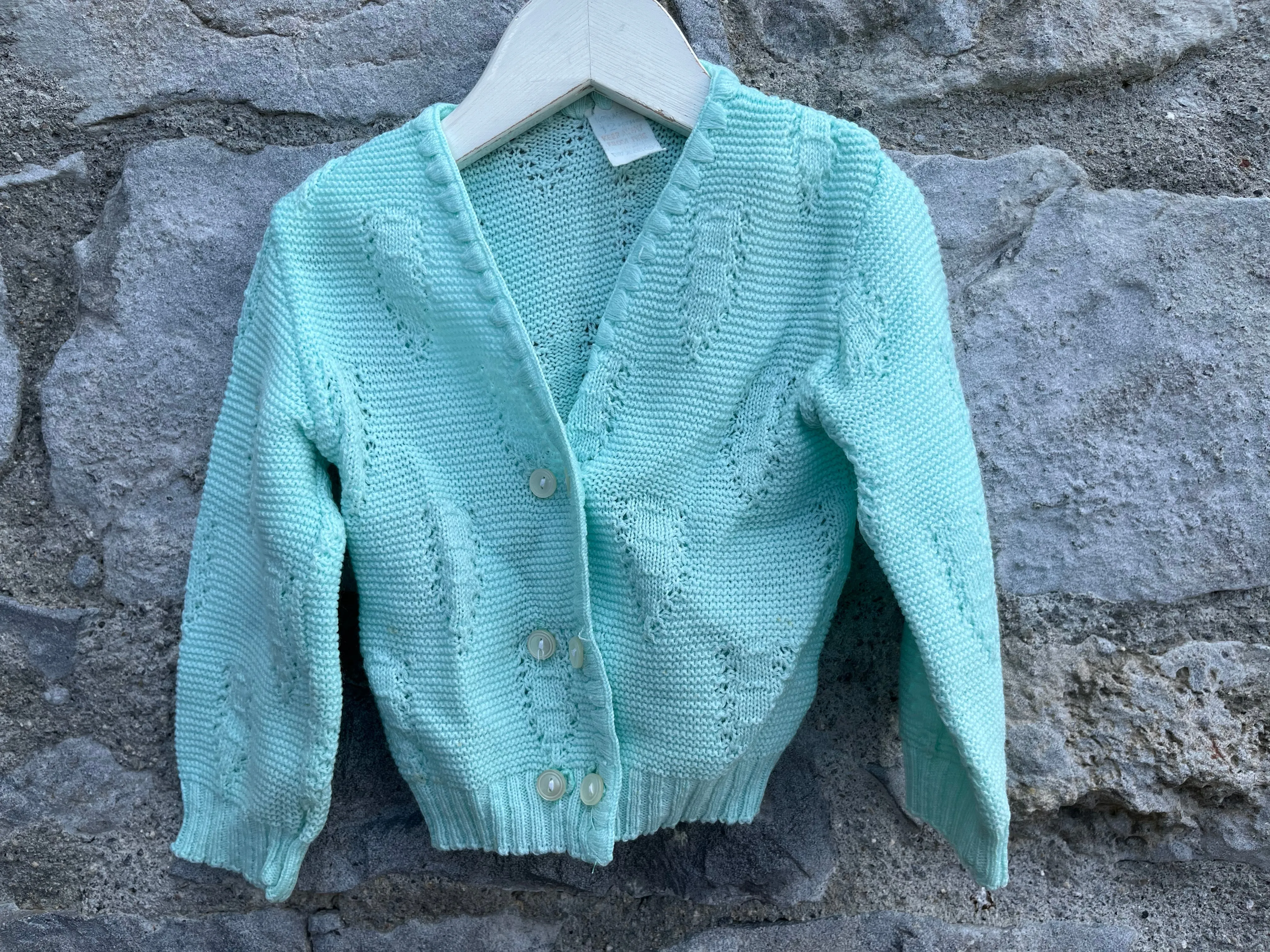 80s aquamarine cardigan  9-12m (74-80cm)