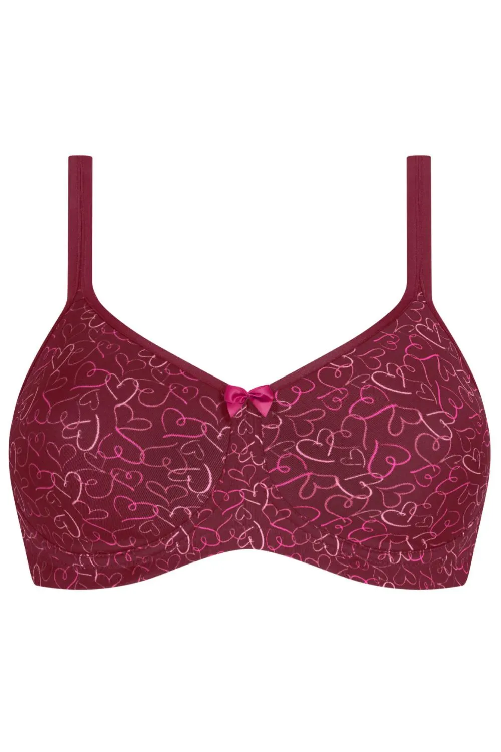 Amoena Mara Padded Wire-Free Bra, Burgandy (45037)