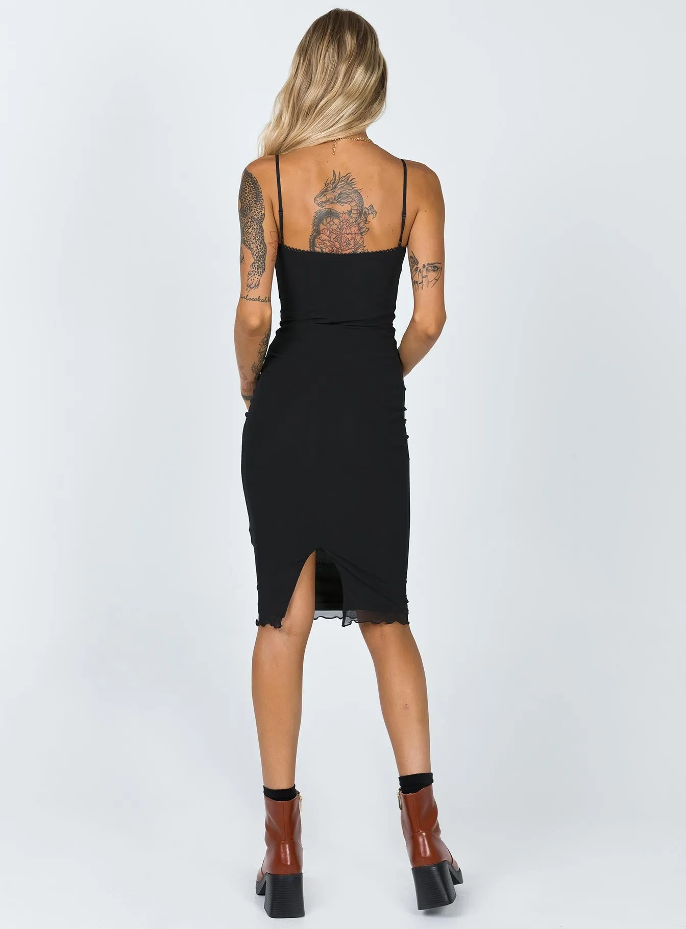 Autumn Midi Dress Black