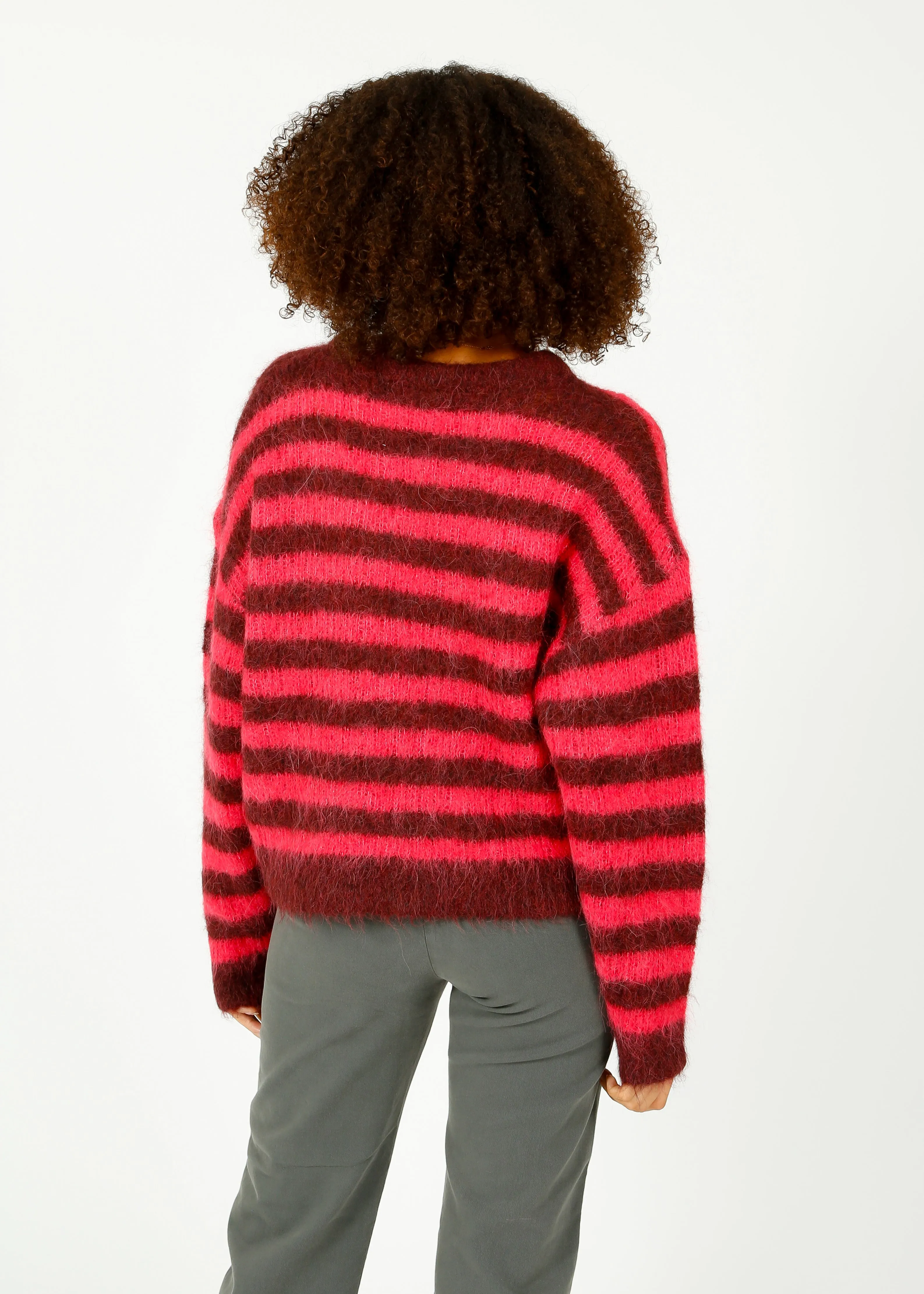 AV Bymi Stripe Knit in Bordeaux, Hortensia