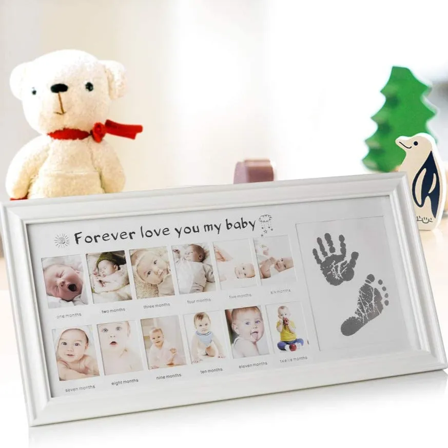 Baby Handprint and Footprint Photo Frame