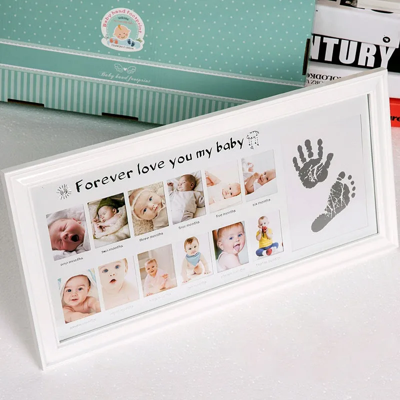 Baby Handprint and Footprint Photo Frame