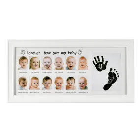 Baby Handprint and Footprint Photo Frame