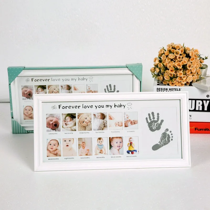 Baby Handprint and Footprint Photo Frame