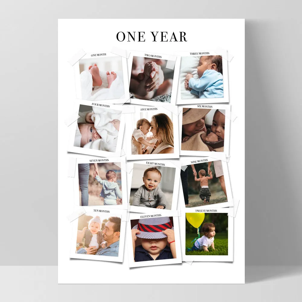 Baby's First Year in Photos - Art Print