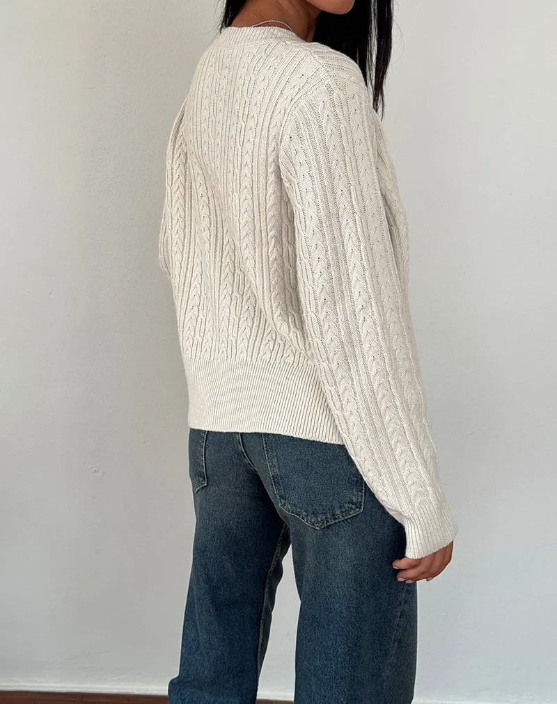 Bavana Cardigan in Ivory