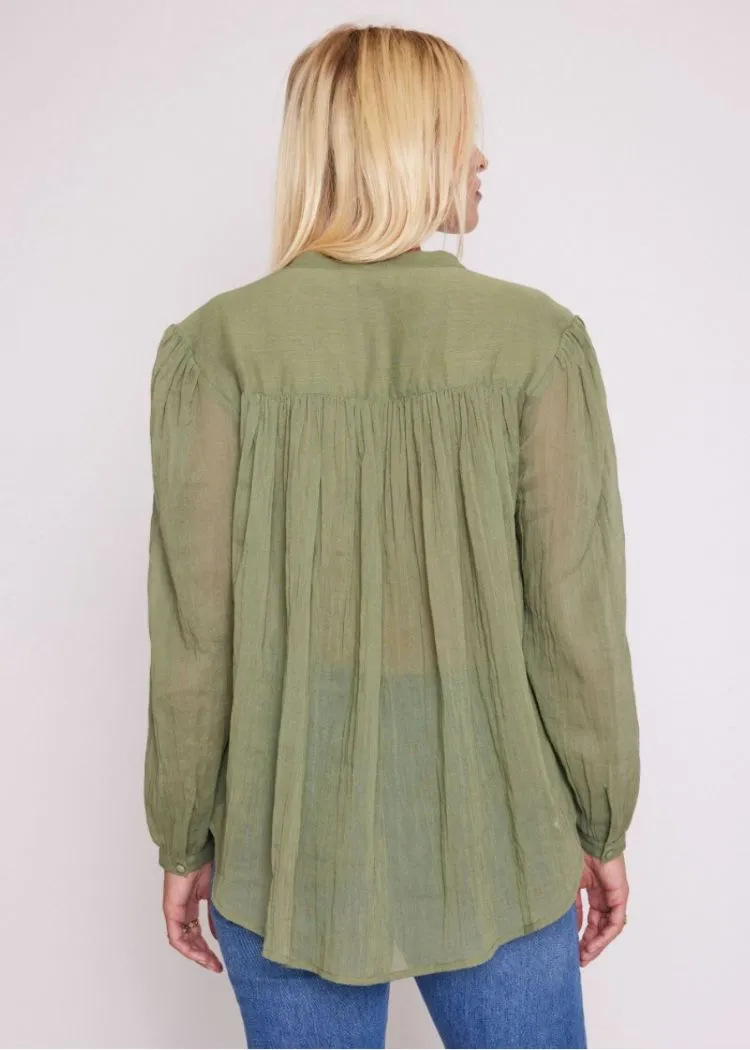 Berenice Cassandra Sheer Button Down Top-***FINAL SALE***