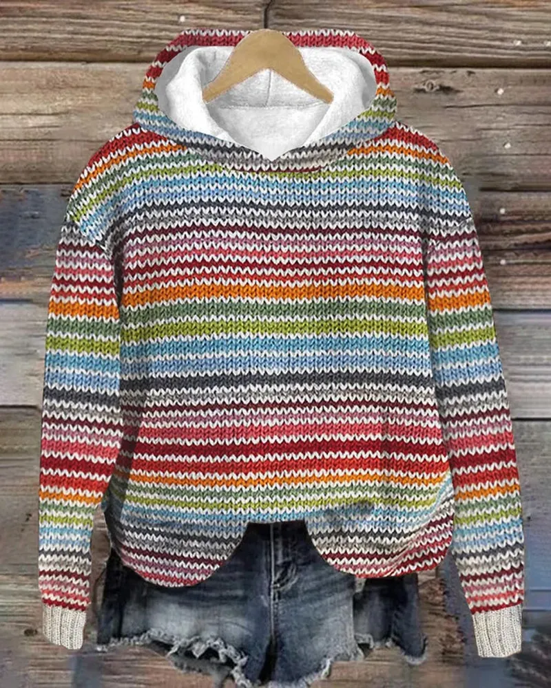 BerryBetty - Casual multicolored long sleeve hoodie