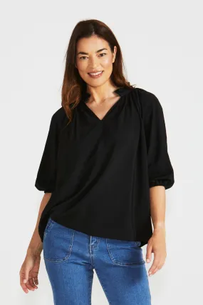 Betty Basics Cecilia Blouse Black