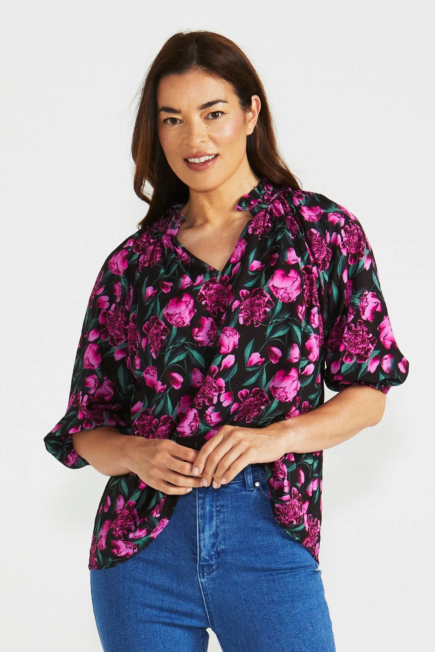 Betty Basics Cecilia Blouse Floral Print