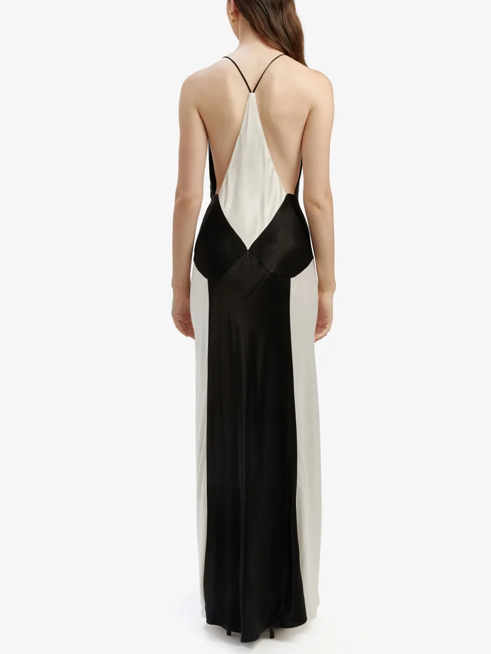 Black Ivory Stylish Contrast Maxi Dress