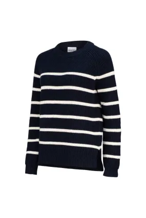 Breton Stripe Navy Twist/Ivory Bell Pullover