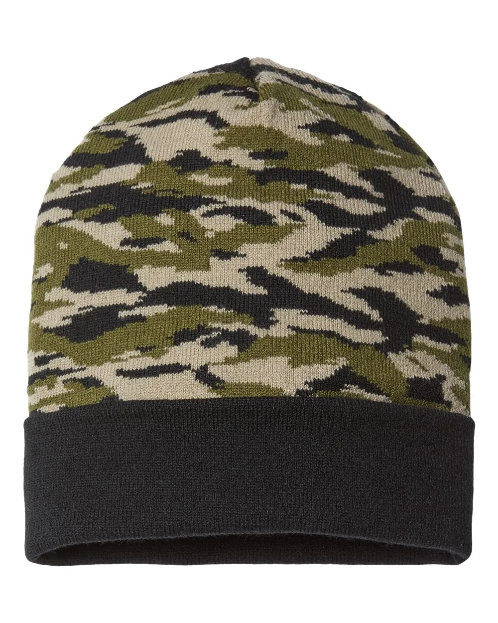 Cap America RKC12 USA-Made Camo Cuffed Beanie Knit Cap