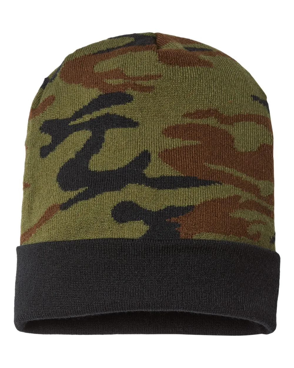 Cap America RKC12 USA-Made Camo Cuffed Beanie Knit Cap