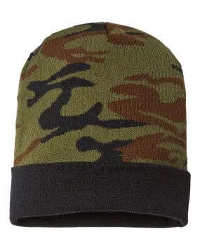 Cap America RKC12 USA-Made Camo Cuffed Beanie Knit Cap