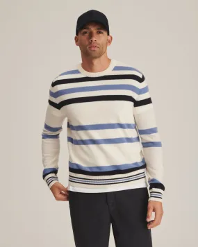 Cashmere Striped Crewneck Sweater