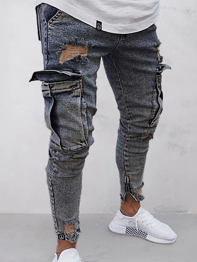 Casual Pocket Slim Fit Jeans