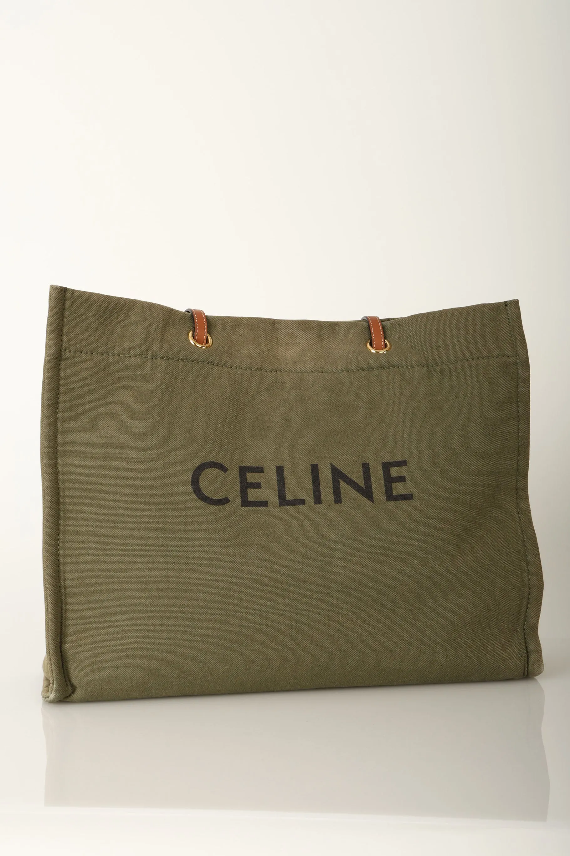 Celine Canvas Cabas Logo Tote