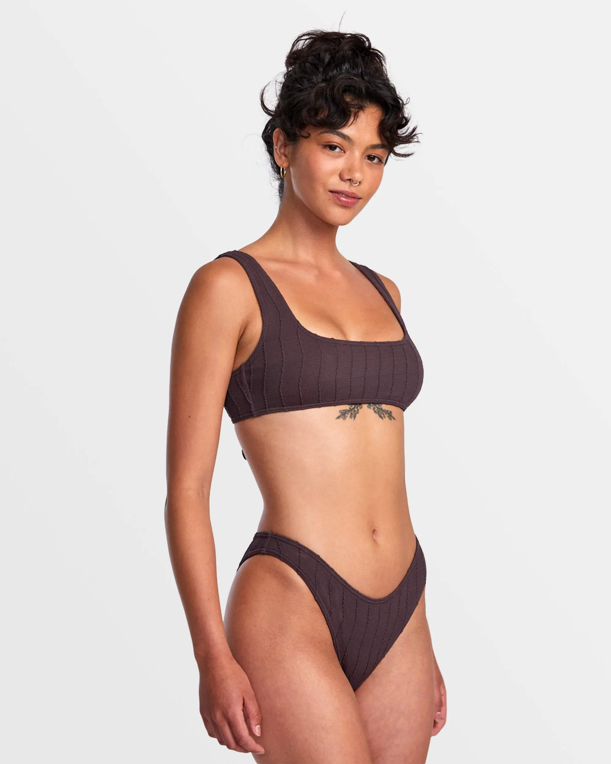 Chevy Grooves Laceback Bralette Bikini Top - New Plum