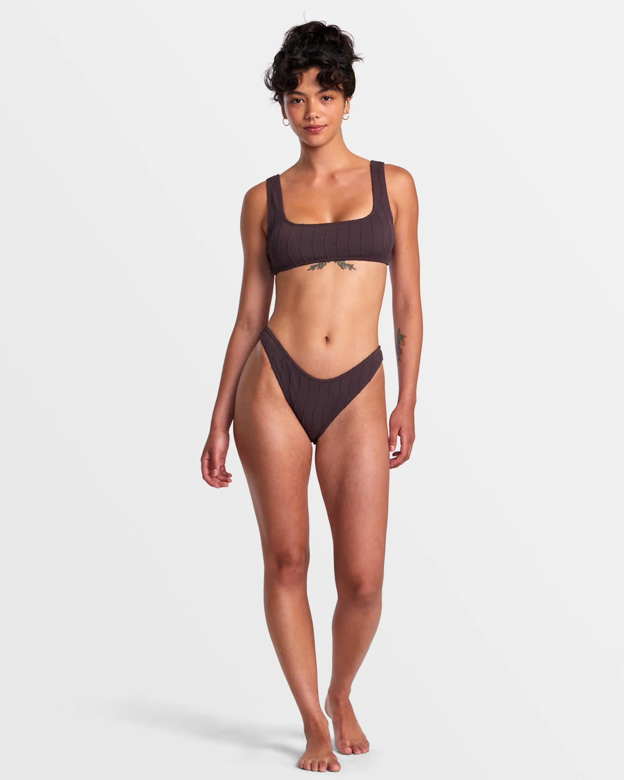 Chevy Grooves Laceback Bralette Bikini Top - New Plum