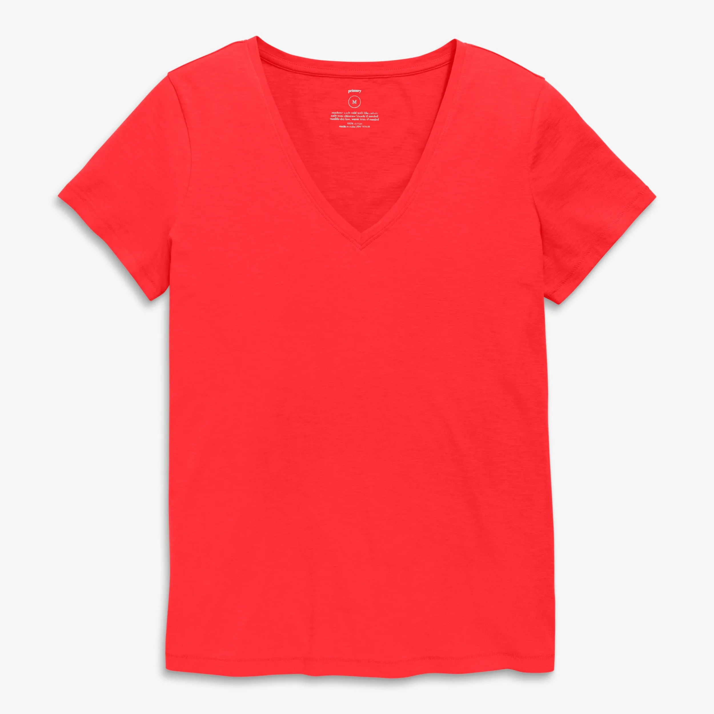 Clearance Fit 1 grown-ups slub v-neck tee in seasonal colors