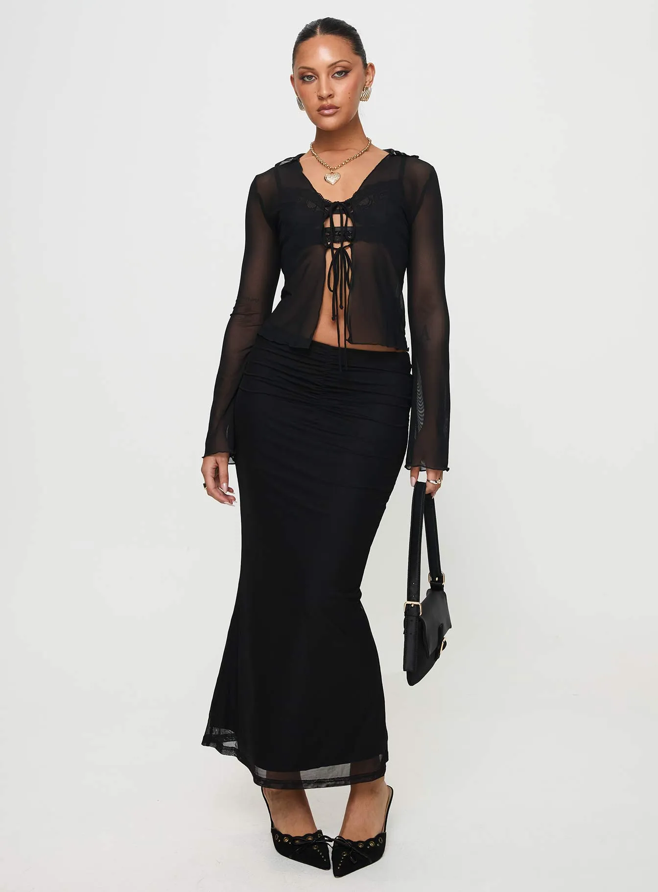 Colombo Maxi Skirt Black