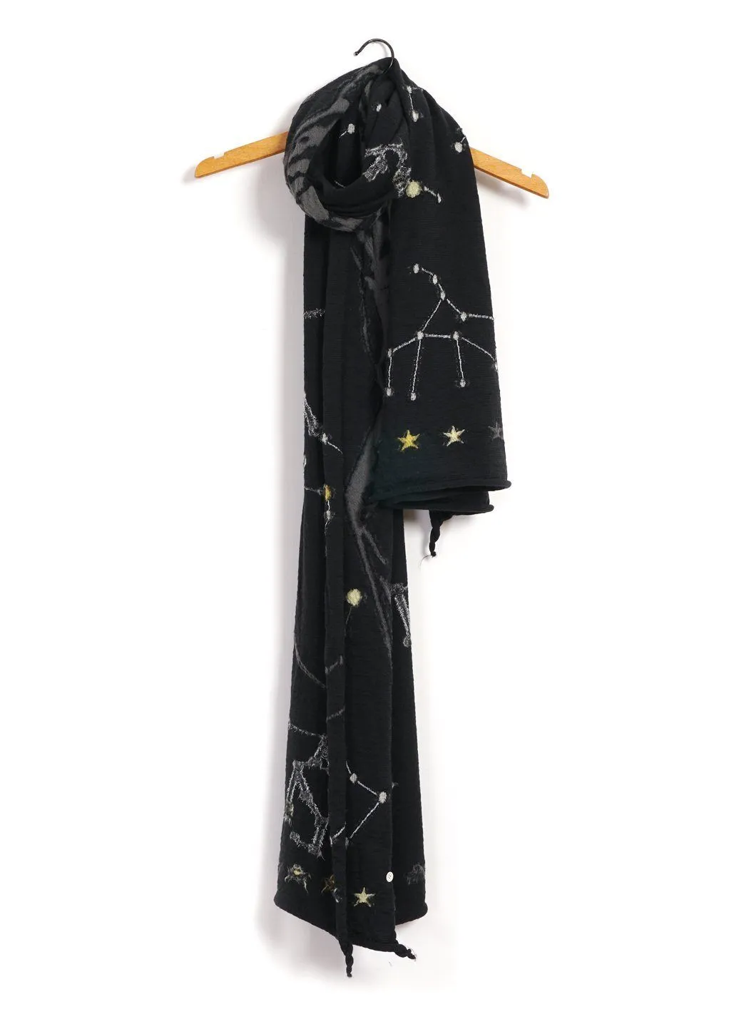 CONSTELLATION | Compressed Wool Scarf | Black