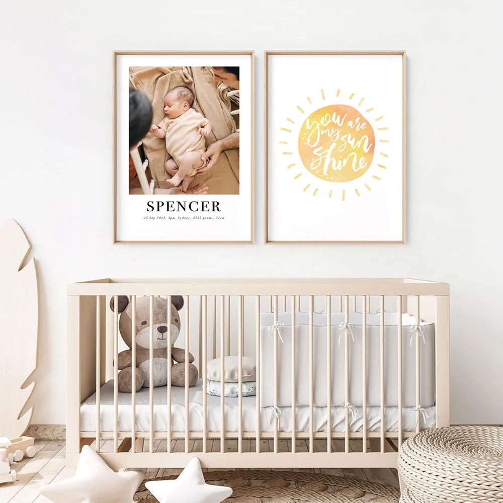 Custom Baby Photo Portrait II - Art Print