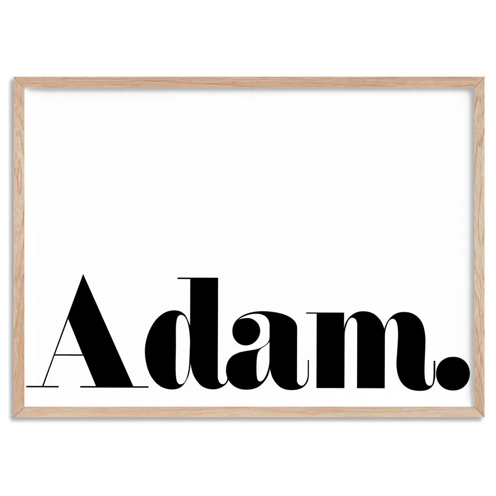 Custom Kids / Baby Name in Black - Art Print