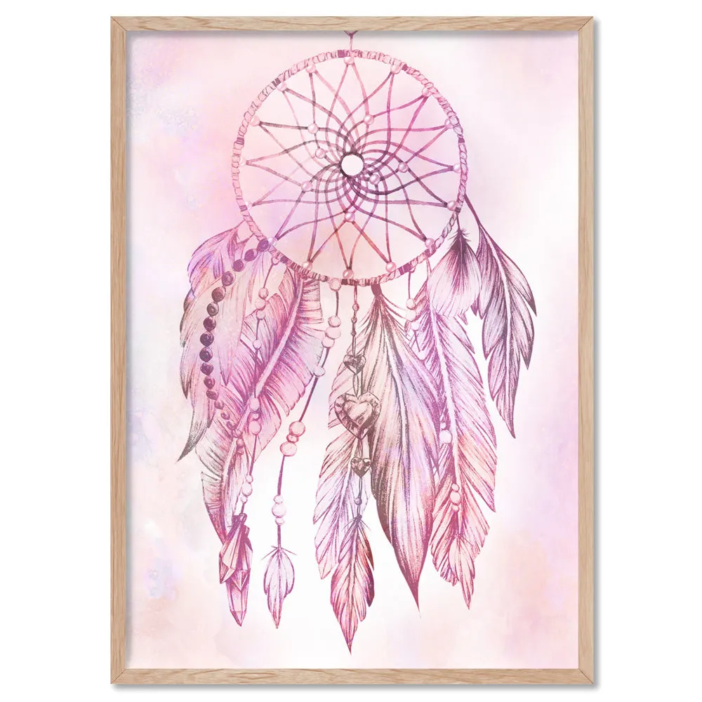 Dreamcatcher in Pink - Art Print