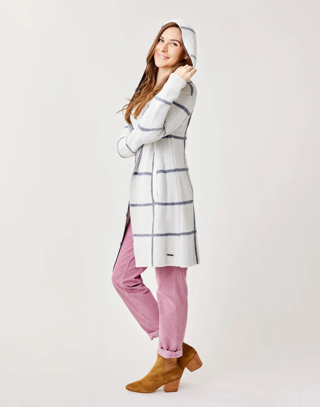 Durango Plush Cardigan: Cloud Birdseye