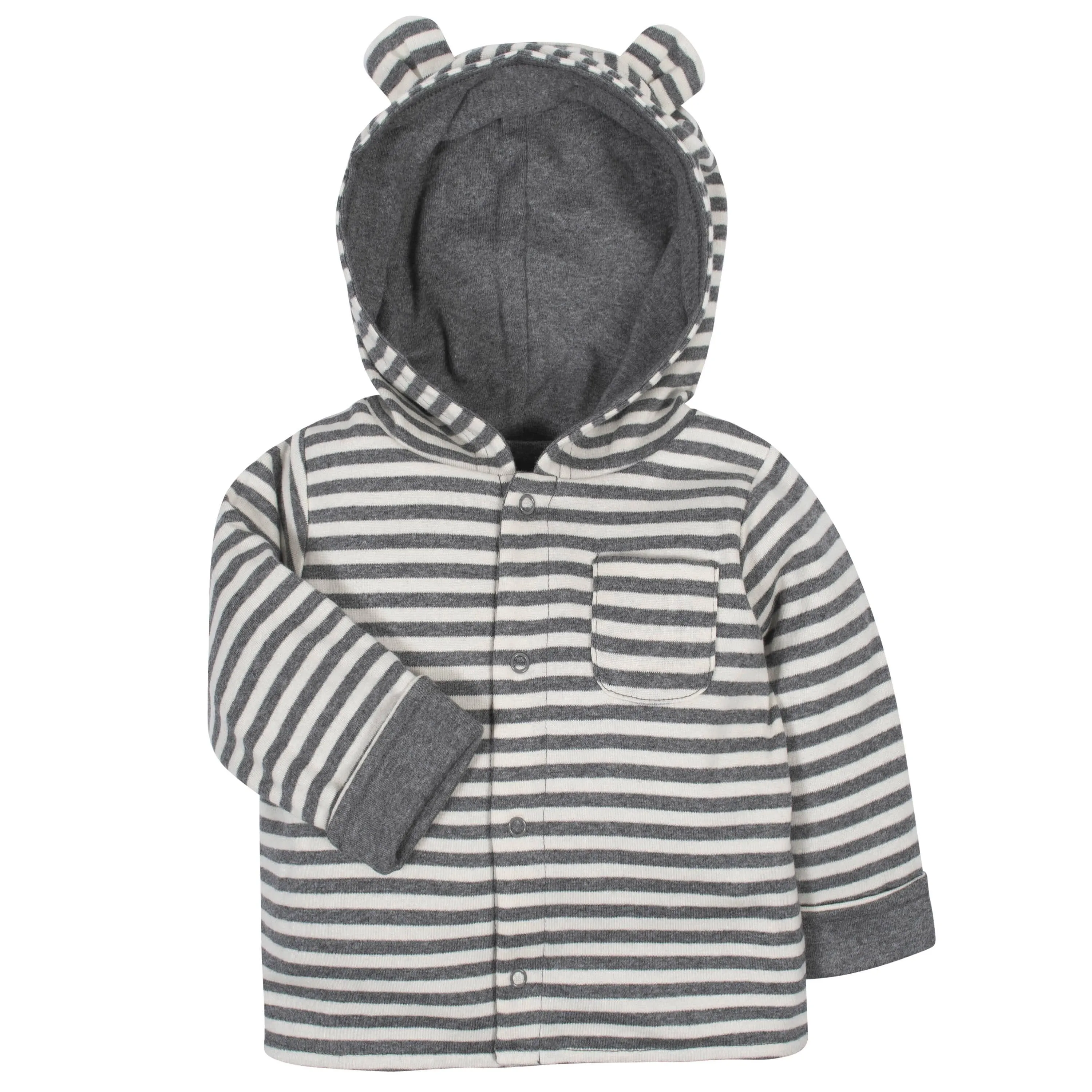 Gerber Baby Striped Reversible Hooded Cardigan Jacket