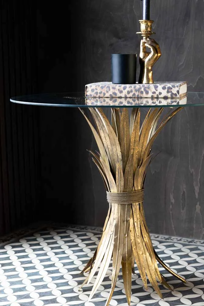 Gold Wheatsheaf Side Table