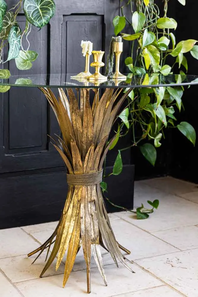 Gold Wheatsheaf Side Table