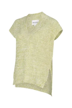 Green Twist Rib Knitted Vest