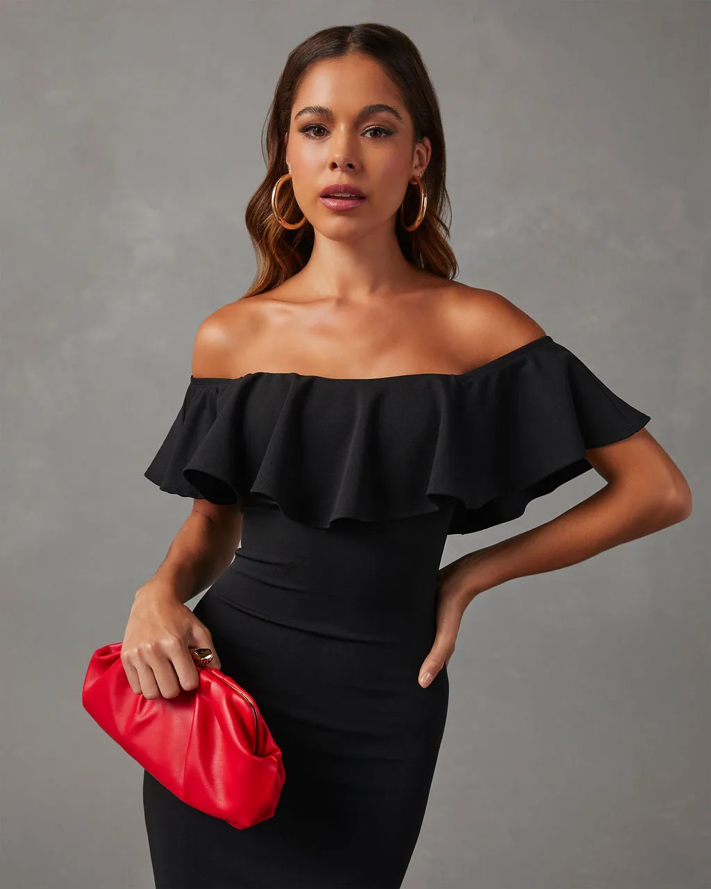 Havana Ruffle Midi Dress