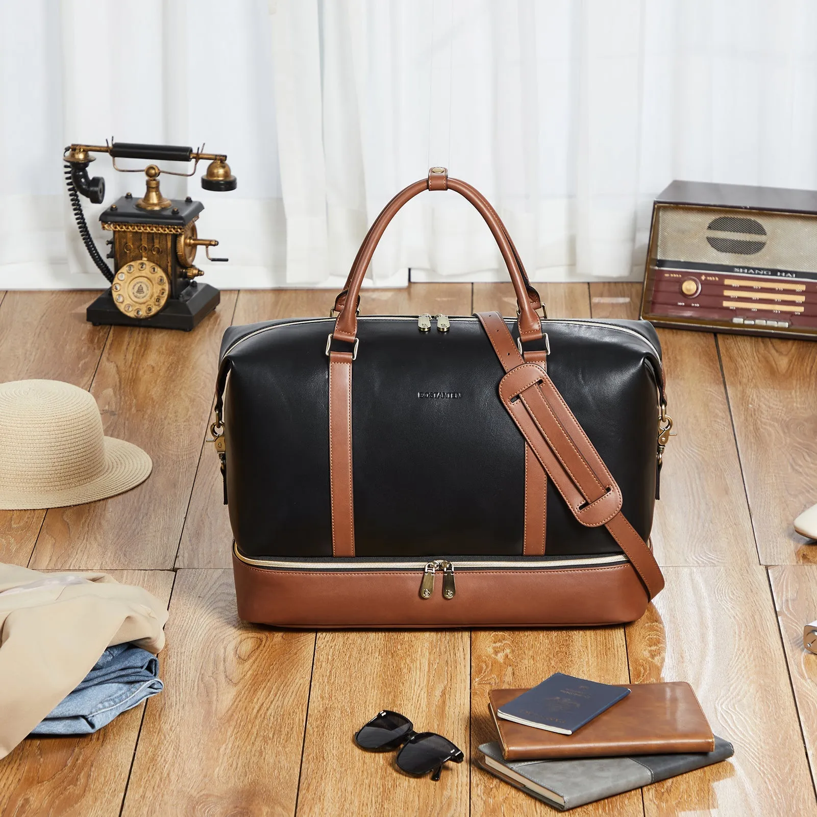 Judea Leather Weekender Bag