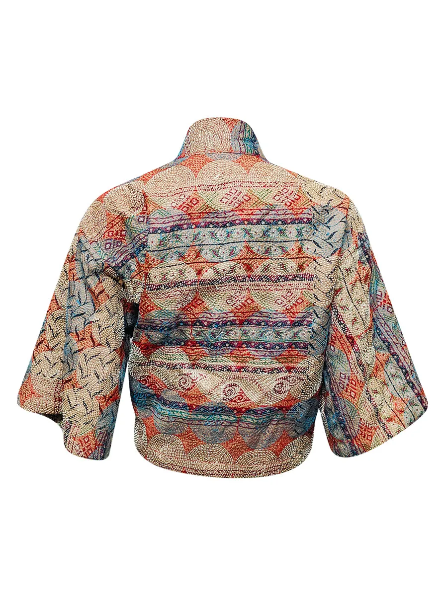 kantha vintage silk bolero aarvi