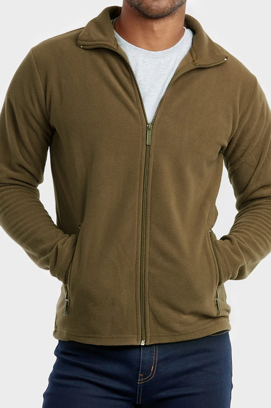 KNOCKER MEN'S POLAR FLEECE JACKET (PF2000_OLIVE)