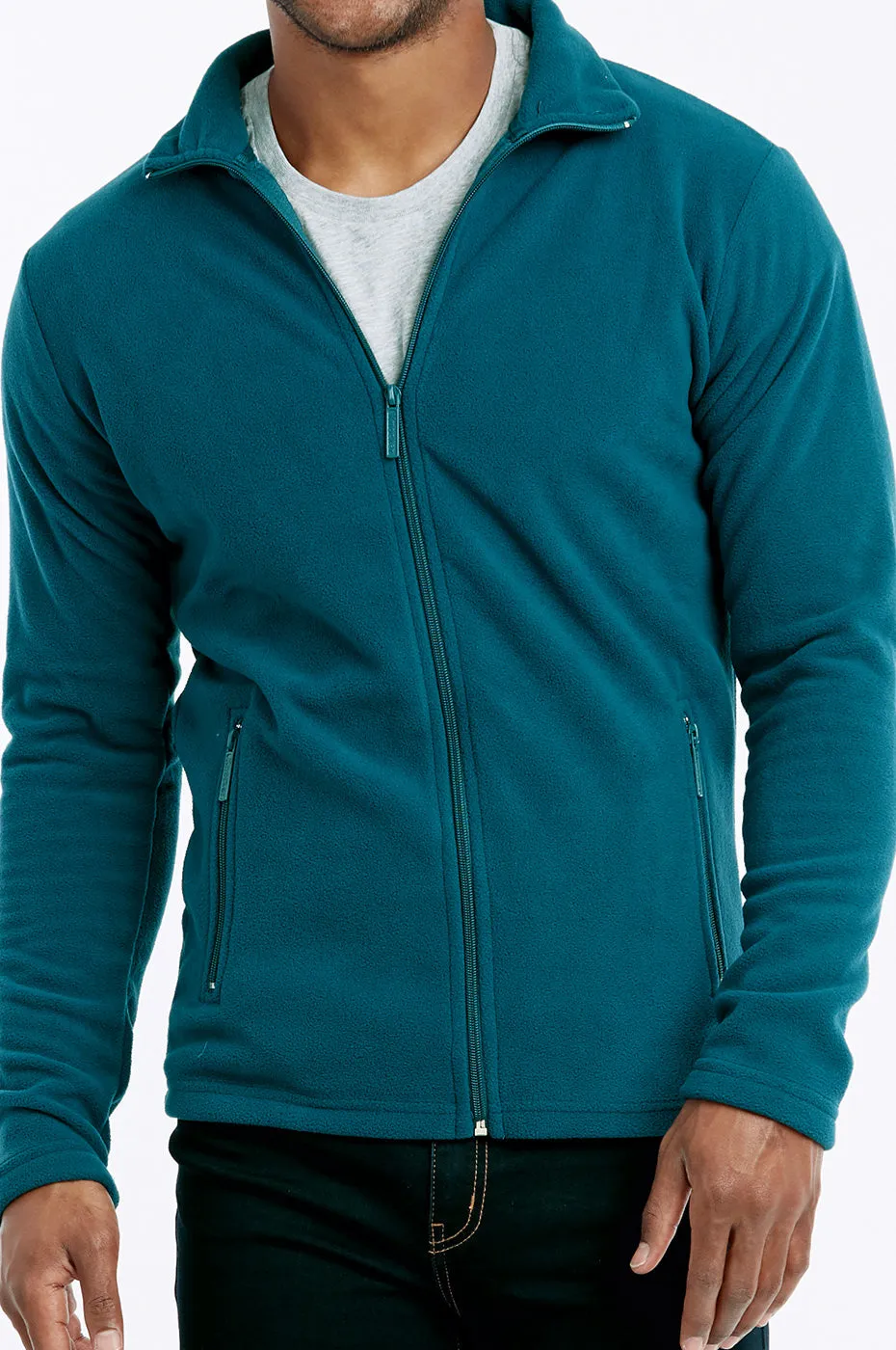 KNOCKER MEN'S POLAR FLEECE JACKET (PF2000_TEAL)