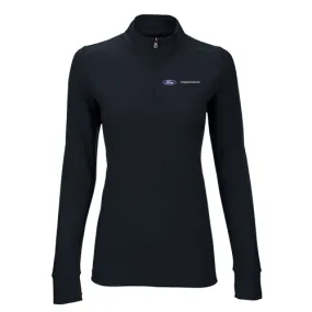 Ladies Zen 1/2 Zip Pullover-Black