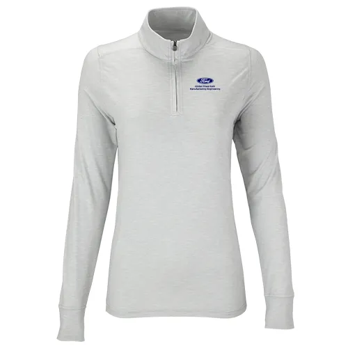 Ladies Zen 1/4 Zip Pullover- Silver