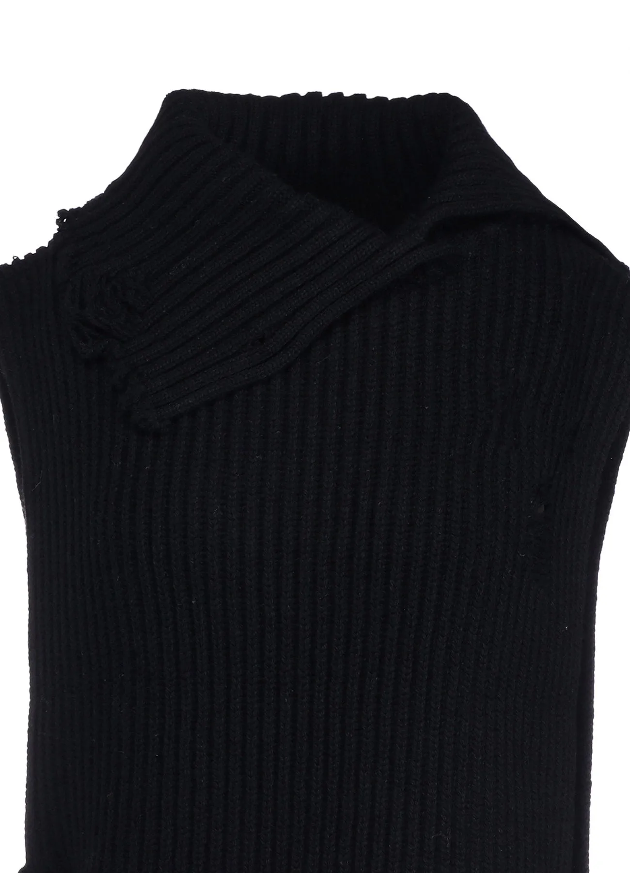 LAMB WOOL DAMAGED KNIT VEST