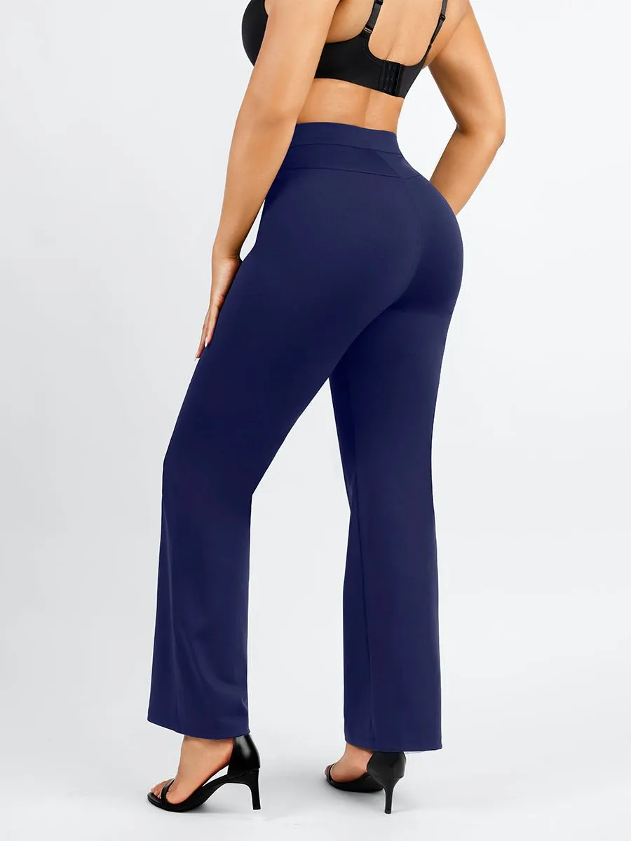 Larisa - High Waist Built-in Shaping Mesh Broek Met Rechte Pijp