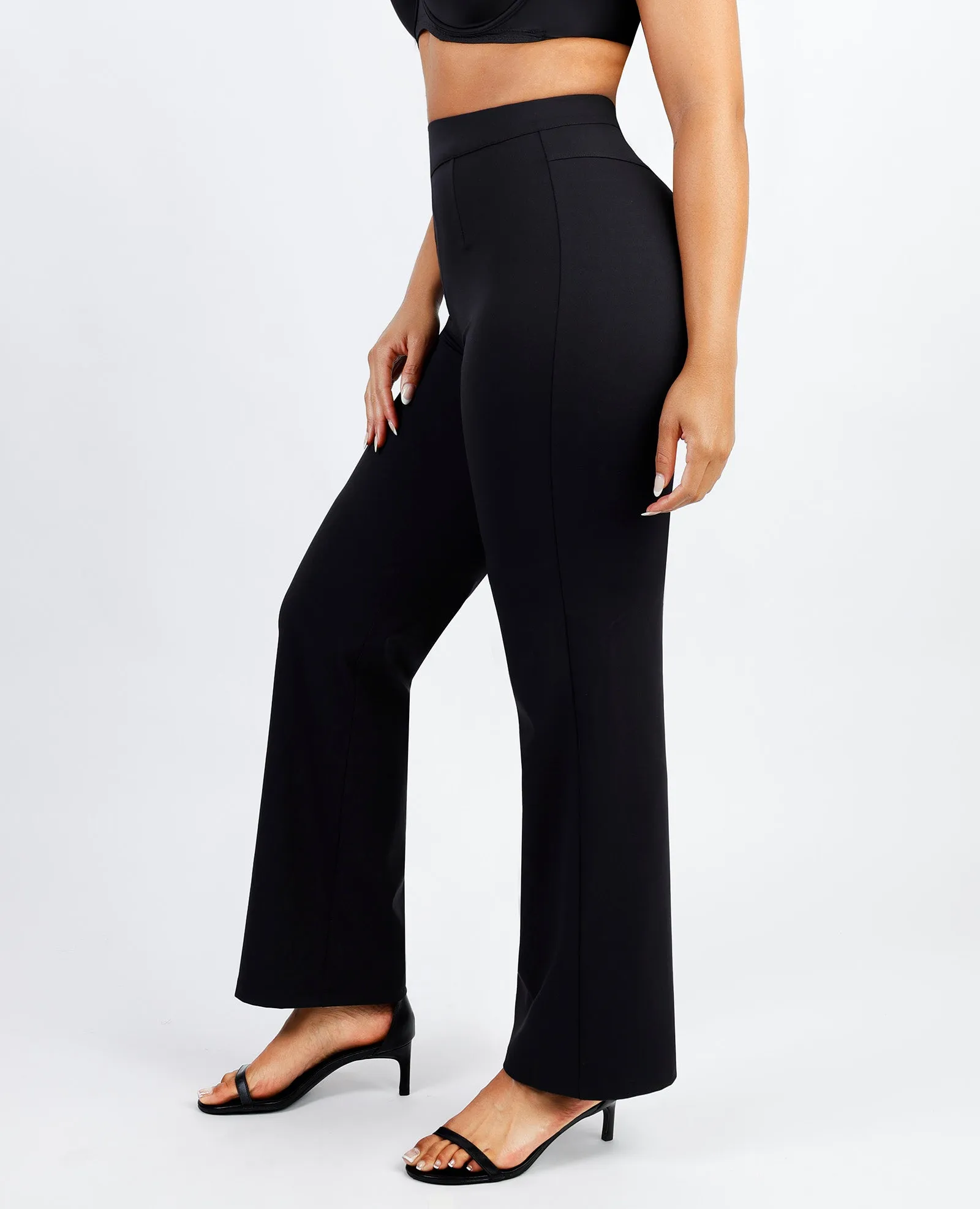 Larisa - High Waist Built-in Shaping Mesh Broek Met Rechte Pijp