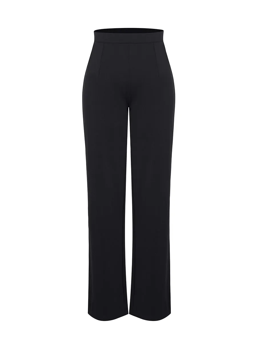 Larisa - High Waist Built-in Shaping Mesh Broek Met Rechte Pijp