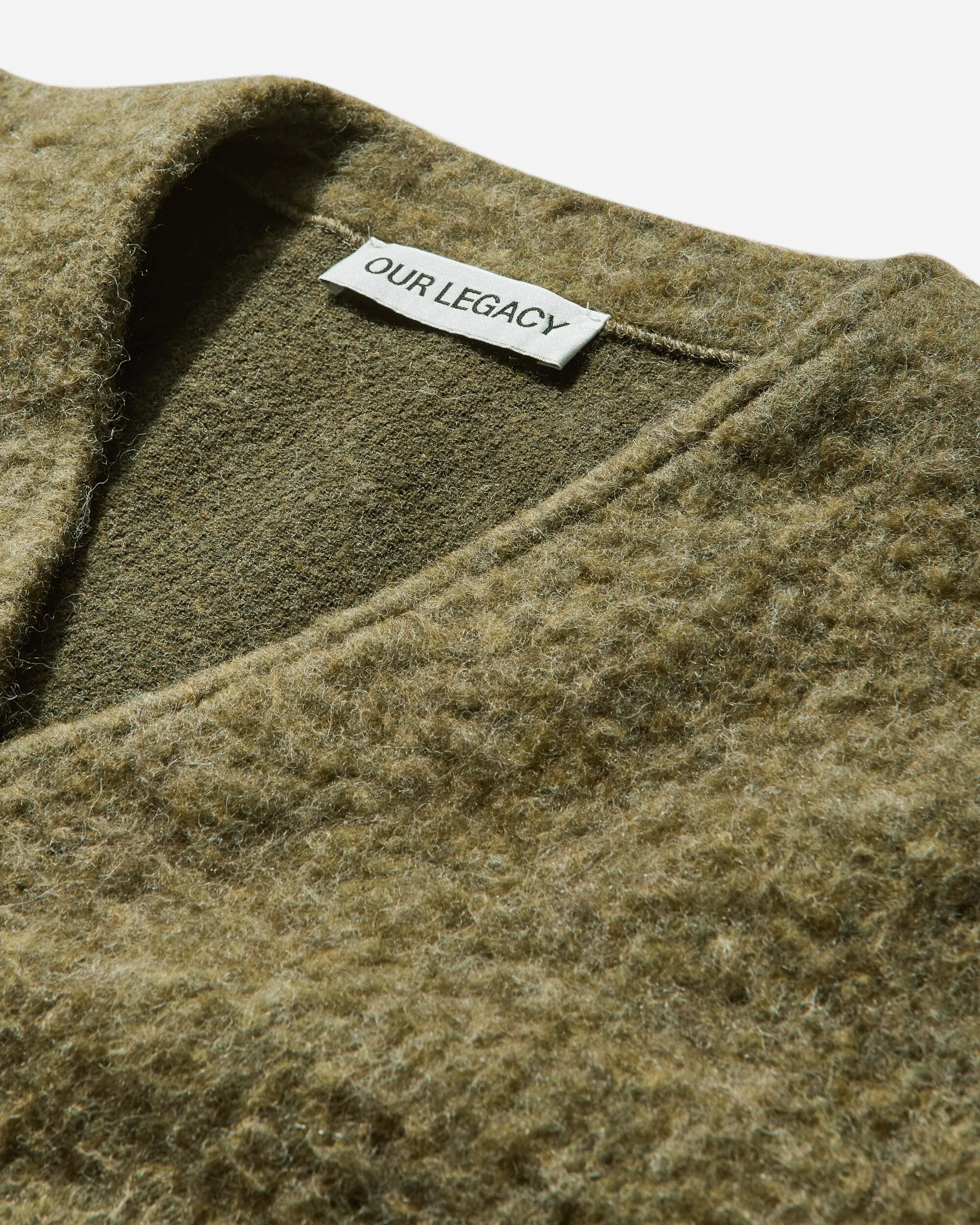 Men's Tumble Wool Cardigan Fresh Moss