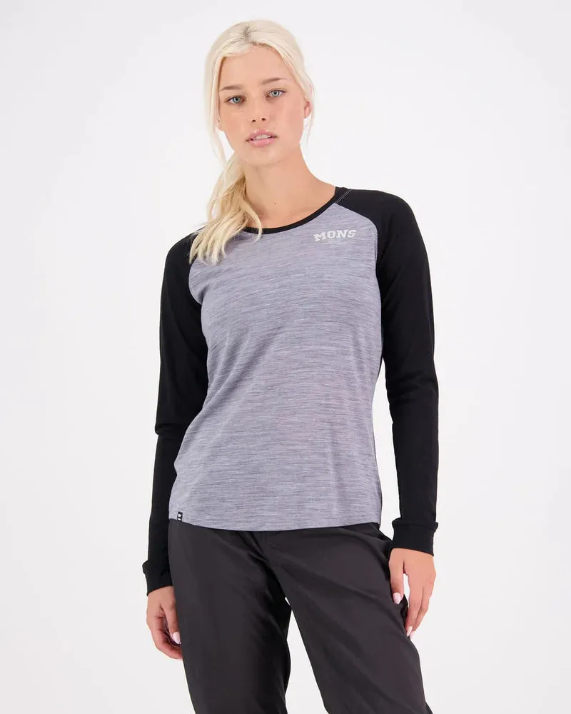 MONS ROYALE Women's Icon Merino Air-Con Raglan L/S Crew